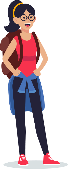 Adventure traveler in hotel